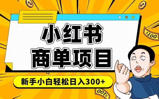 小红书千粉商单,稳定快速变现项目,实现月入6-8k并不是很难-赚金金-技能学习分享