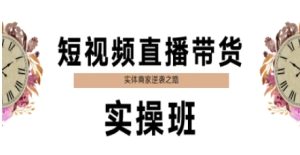 短视频直播带货实操班,实体商家逆袭之路-赚金金-技能学习分享