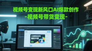 视频号变现新风口AI爆款创作-视频号带货变现-赚金金-技能学习分享