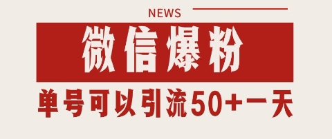 微信爆粉，私域暴力引流打法日引千粉 单号日进50+【揭秘】-赚金金-技能学习分享