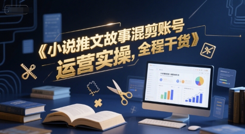 小说推文故事混剪账号运营实操，全程干货-赚金金-技能学习分享