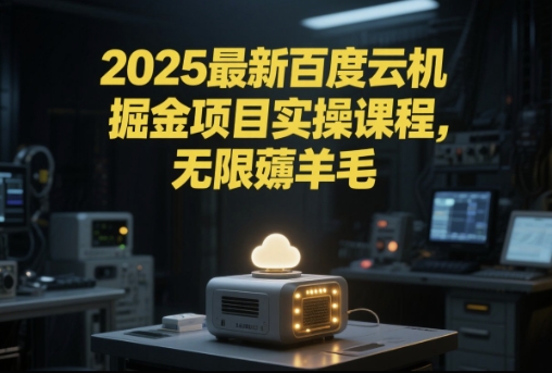 2025最新百度云机掘金项目实操课程单窗口保底5-10元月收益单窗口150+【揭秘】-赚金金-技能学习分享