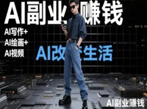 AI改变生活（Ai写作+AI绘画+Ai视频），AI副业挣钱-赚金金-技能学习分享