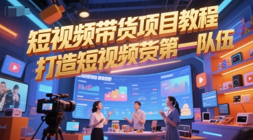 短视频带货项目教程，打造短视频带货第一队伍-赚金金-技能学习分享