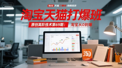 淘宝天猫打爆班原创高阶技术第69期：淘宝从0到爆-赚金金-技能学习分享