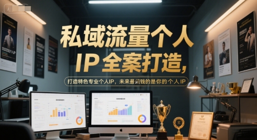 私域流量个人IP全案打造，打造特色专业个人IP，未来最值钱的是你的个人IP-赚金金-技能学习分享