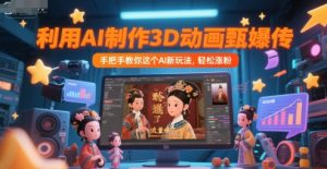 利用AI制作3D动画甄嬛传,流量爆了,手把手教你这个AI新玩法,轻松涨粉-赚金金-技能学习分享