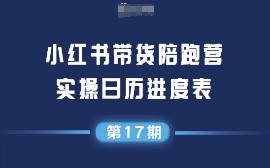 小红书第17期带货陪跑营，不囤货，无不直播，无不投流，通过选品+笔记内容+测品+笔记铺量+矩阵运营打爆款-赚金金-技能学习分享
