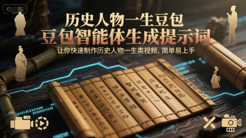 历史人物一生豆包智能体生成提示词，让你快速制作历史人物一生类视频，简单易上手-赚金金-技能学习分享