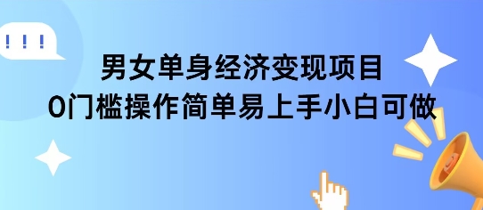 女单身经济项目变现周期长可复购率高日入1k+-赚金金-技能学习分享