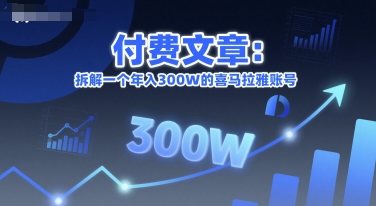 付费文章：拆解一个年入300W的喜马拉雅账号-赚金金-技能学习分享