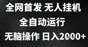 2025首发无人挂G项目,日入2k+,全自动运行,无脑操作,长期稳定 小白可玩【揭秘】-赚金金-技能学习分享