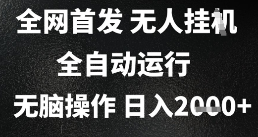 2025首发无人挂G项目，日入2k+，全自动运行，无脑操作，长期稳定 小白可玩【揭秘】-赚金金-技能学习分享
