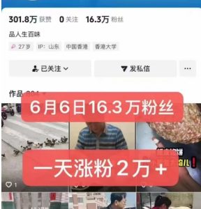 外面卖5000最新抖音搬运涨粉技术,新玩法,一分钟一条,一天涨粉2W,苹果安卓都可用-赚金金-技能学习分享