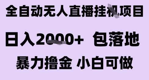 最新全自动抖音无人直播挂G项目，日入2k+ 包落地暴力撸金，小白可做【揭秘】-赚金金-技能学习分享
