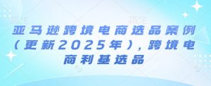 亚马逊跨境电商选品案例(更新2025年7月),跨境电商利基选品-赚金金-技能学习分享