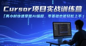 Cursor项目实战训练营,两小时快速掌握AI编程,零基础也能轻松上手-赚金金-技能学习分享