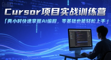 Cursor项目实战训练营，两小时快速掌握AI编程，零基础也能轻松上手-赚金金-技能学习分享