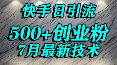 创业粉怎么打？快手精准引流创业粉，宝妈群体日进500+精准流量-赚金金-技能学习分享