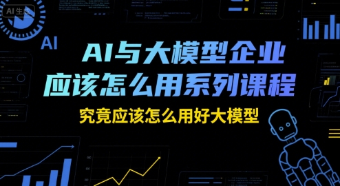 AI与大模型企业应该怎么用系列课程，究竟应该怎么用好大模型-赚金金-技能学习分享