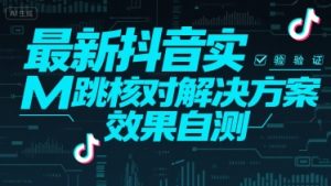 最新抖音实M跳核对解决方案,效果自测-赚金金-技能学习分享