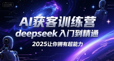 AI获客训练营，deepseek入门到精通，2025让你拥有超能力-赚金金-技能学习分享