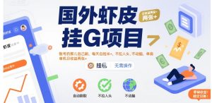 国外虾皮挂G项目:账号扔那儿自己刷,每天白捡米+,不拉人头、不动脑,单机日收益两张+【揭秘】-赚金金-技能学习分享