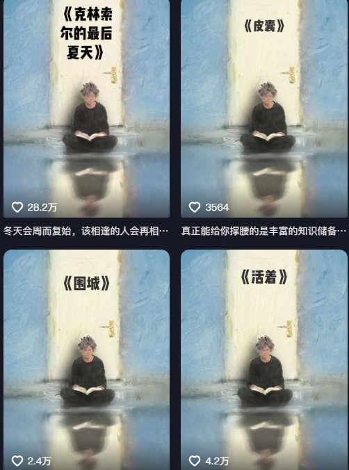 AI制作爆款书单，抖音42粉丝博主书单号制作拆解，单条视频28W赞-赚金金-技能学习分享