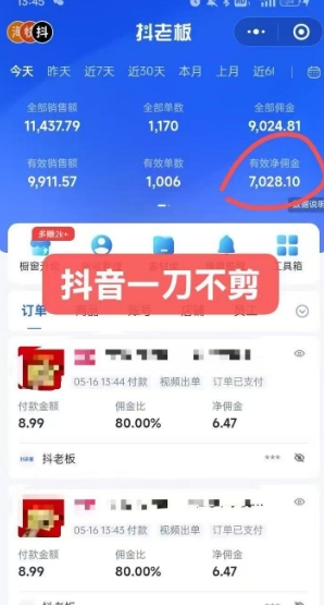 抖音短视频一刀不剪带货，不剪辑，不直播，每天发个视频，等着出单获取带货佣金-赚金金-技能学习分享