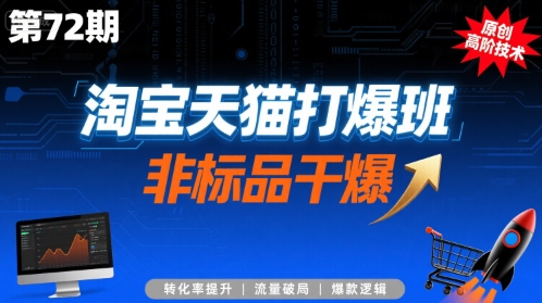 淘宝天猫打爆班原创高阶技术第72期，非标品干爆-赚金金-技能学习分享