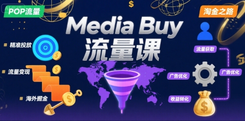 Media Buy之POP流量课，带你开启海外Media Buy淘金之路-赚金金-技能学习分享