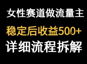 女性励志赛道做流量主 客单价高,稳定后每日5张-赚金金-技能学习分享