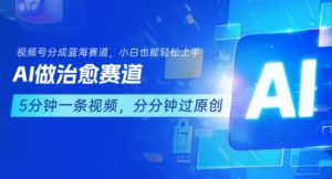 用AI做治愈赛道,结合视频号分成计划,小白也能轻松上手-赚金金-技能学习分享