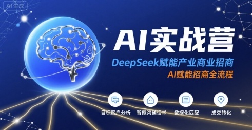 AI实战营：DeepSeek赋能产业商业招商，AI赋能招商全流程-赚金金-技能学习分享