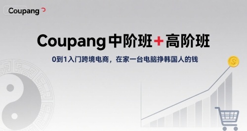 Coupang中阶班+高阶班，0到1入门跨境电商，在家一台电脑挣韩国人的钱-赚金金-技能学习分享