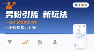 男粉引流新玩法,操作逻辑非常简单,单日10张轻轻松松-赚金金-技能学习分享