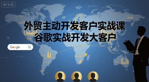 外贸主动开发客户实战课，谷歌实战开发大客户-赚金金-技能学习分享