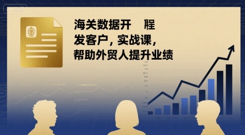 海关数据开发客户实战课，帮助外贸人提升业绩-赚金金-技能学习分享