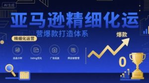 亚马逊精细化运营爆款打造体系,视频课+全套资料文档-赚金金-技能学习分享