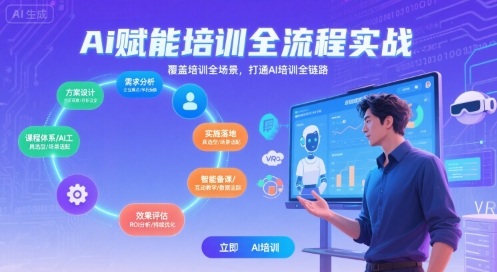 AI赋能培训全流程实站，覆盖培训全场景，打通 Al培训全链路-赚金金-技能学习分享