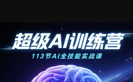 超级AI视频：绘画、带货、职场全场景113节通关课，解锁AI无限可能，开启精彩AI之旅-赚金金-技能学习分享