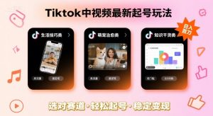 Tiktok中视频最新起号玩法,想要日入百刀,做好这几个赛道就可以了-赚金金-技能学习分享