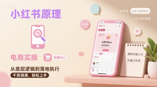 小红书原理以及详细实操流程，小红书电商教程-赚金金-技能学习分享