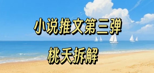 小说推文项目操作全流程第三弹，0粉就能做，门槛低非常适合新手-赚金金-技能学习分享