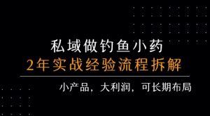 私域做钓鱼小药 每单利润3张+ 详细流程拆解-赚金金-技能学习分享