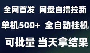 2025最新九月网盘自撸拉新，全自动运行，解放双手，日入5张+，小白可玩，批量操作【揭秘】-赚金金-技能学习分享