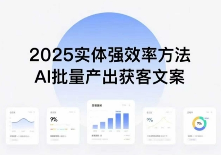 实体强效率方法：AI批量产出获客文案，2025年普通人拥抱AI，实现实体创收-赚金金-技能学习分享