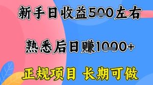 全年可变现项目,收益高无门槛,正规项目,长期可做,一天收益1k+一台电脑在家创业【揭秘】-赚金金-技能学习分享