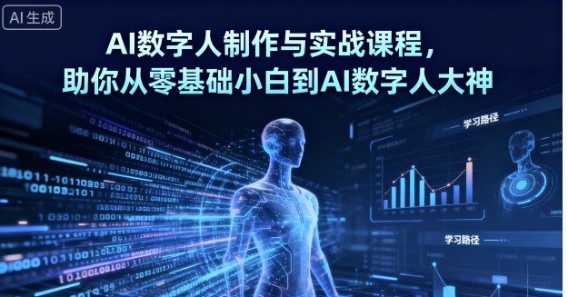 AI数字人制作与实战课程，助你从零基础小白到AI数字人大神-赚金金-技能学习分享