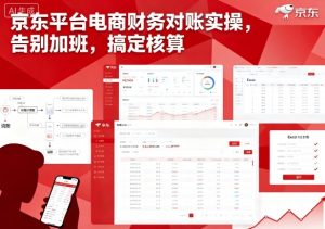 京东平台电商财务对账实操,告别加班,搞定核算-赚金金-技能学习分享